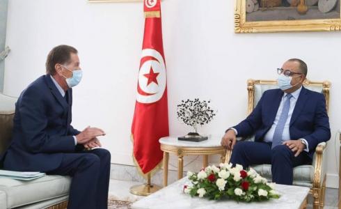لقاء رئيس الوزراء التونسي مع السفير الفلسطيني 