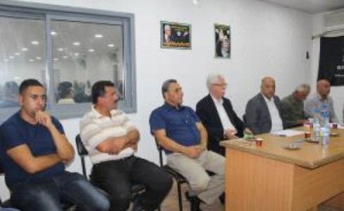 جانب من مشاركة محيسن في أحد الاجتماعات -وفا-