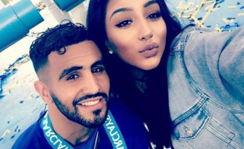 اللاعب الجزائري رياض محرز وزوجته