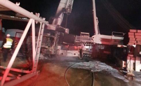 من مكان الحريق بالجولان، الليلة الماضية