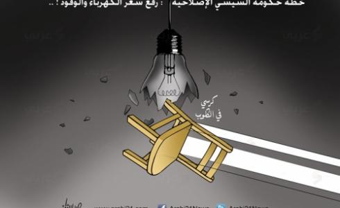 صورة كاريكاتير عن الازمة الاقتصادية فى مصر