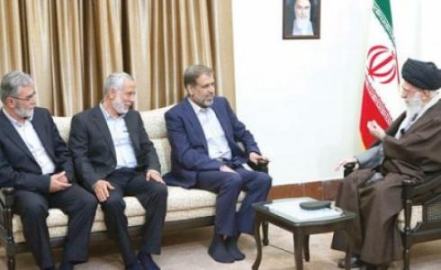 وفد حركة الجهاد أثناء لقاءه المرشد على خامنئي في طهران