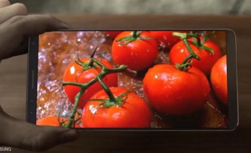 الهاتف ظهر في إعلان لسامسونغ عن شاشاتها المتطورة