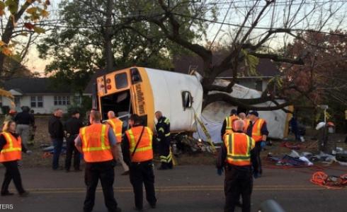 الحافلة ظهرت شبه منقسمة في الحادث الأليم الذي أودى بحياة 6 أطفال
