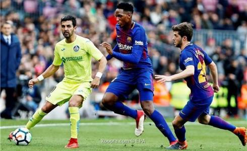 جانب من لقاء برشلونة وخيتافي