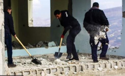 انقاض منزل دمره الاحتلال بالضفة