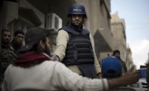 مراسل صحفي أثناء عمله في سوريا