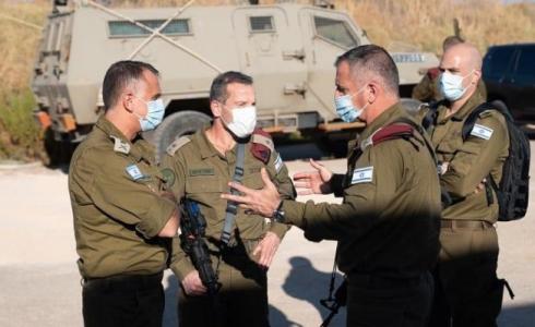 رئيس أركان الجيش الإسرائيلي خلال جولة بمنطقة الشمال أول من أمس 