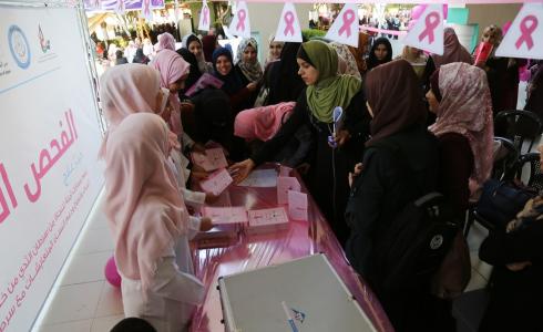 صحة المرأة تفتتح خيمة للتوعية بمرض سرطان الثدي بالجامعة الاسلامية\
