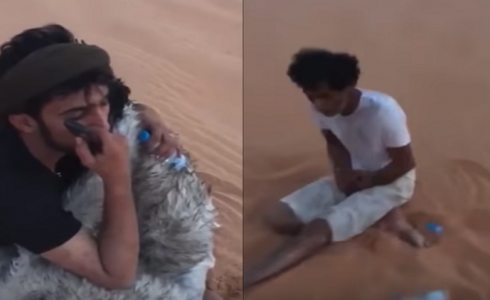 سعوديان ينتشلان رجل من الموت المحقق بالربع الخالي