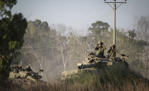 الجيش الاسرائيلي على حدود غزة