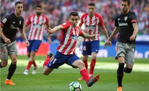 لقطة من مباراة أتلتيكو مدريد وأتلتيك بلباو