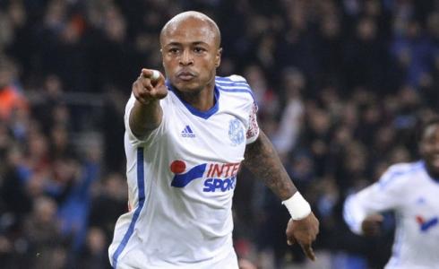 الغاني أندريه أيو مهاجم مارسيليا الفرنسي ومنتخب غانا