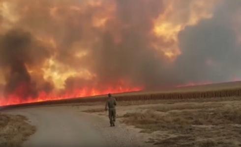 حريق في غلاف غزة بفعل بالونات حارقة - أرشيفية