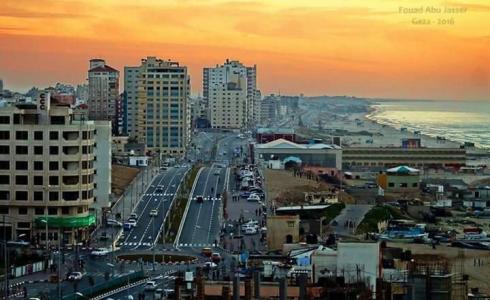 شارع الرشيد عند بحر غزة -ارشيف-