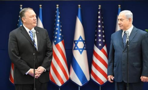 رئيس الحكومة الإسرائيلية بنيامين نتنياهو ووزير الخارجية الأمريكي مايك بومبيو
