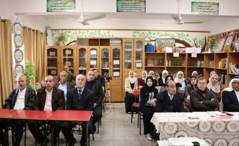 تربية الوسطى تشارك بندوة تهجير الفلسطينيين ما بين الماضي والحاضر بمدرسة سكينة