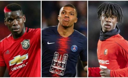 اللاعب مبابي وكامافينغا وأومباميكانو 