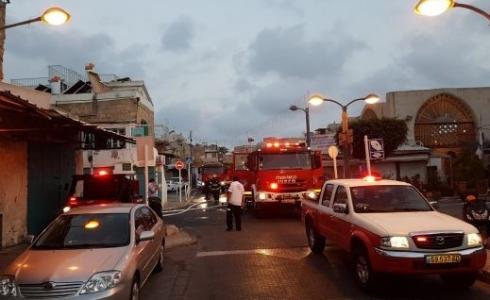 حريق كبير داخل فندق في مدينة عكا 