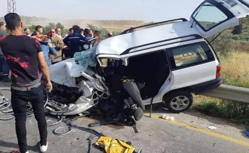حادث سير على طريق نابلس طولكرم