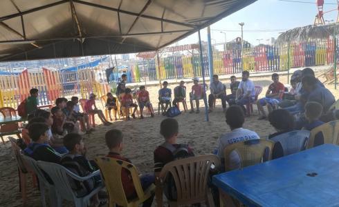 افتتاح دورات سباحة في غزة