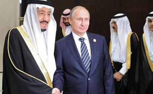 الرئيس الروسي فلاديمير بوتن مع العاهل السعودي الملك سلمان بن عبد العزيز