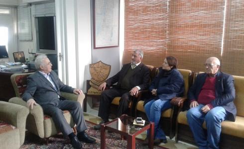 الدكتور سمير الرفاعي يستقبل الأمين العام لاتحاد عمال فلسطين بالعاصمة دمشق