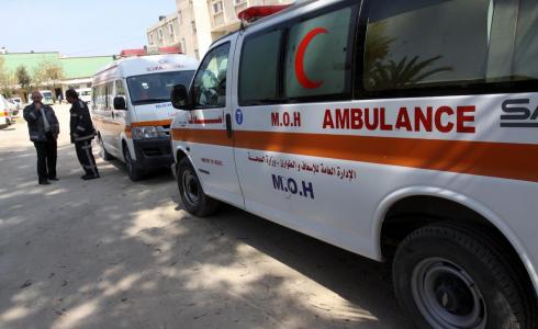 اسعاف فلسطيني تابع لجمعية الهلال الأحمر