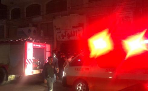 اندلاع حريق بمجمع تجاري في مدينة غزة