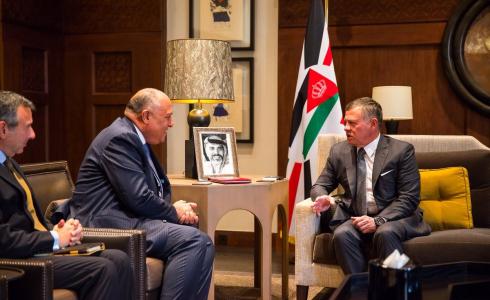 الملك عبد الله والوزير شكري - ارشيفية