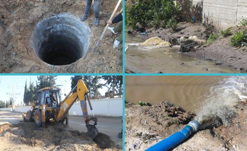 بلدية النصيرات تُنهي تعزيل خط صرف صحي رئيسي مشترك بين عدة بلديات