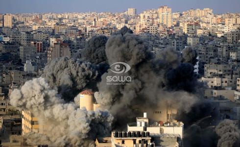 طائرة اسرائيلية تقصف مركز سعيد المسحال في غزة