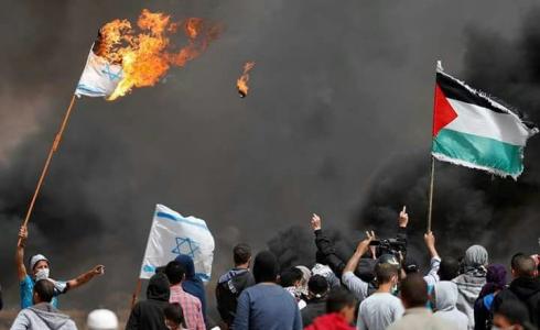 جمعة العلم خلال فعاليات مسيرات العودة الكبرى شرق غزة
