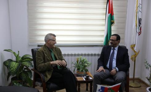 المستشار براك يستقبل ممثل جمهورية سلوفينيا ويطلعه على آلية مكافحة الفساد في فلسطين