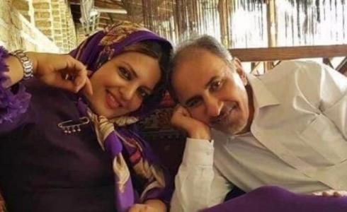 رئيس بلدية طهران برفقة زوجته