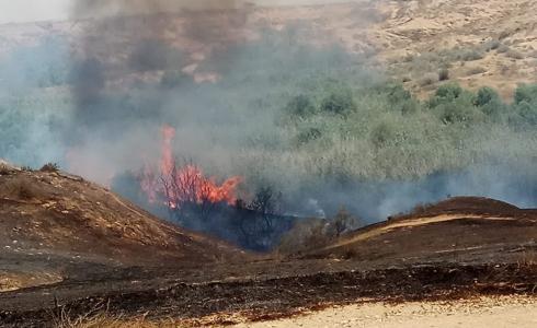 حريق كبير جنوب اسرائيل بفعل طائرة ورقية من غزة