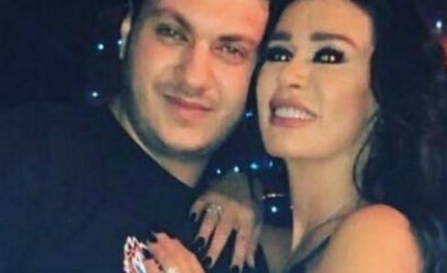 الفنانة اللبنانية نادين الراسي وابنها البكر مارك حدشيتي