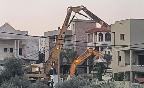 هدم منزل بكفر قاسم، صباح اليوم