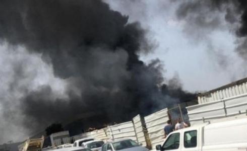 من مكان الحريق بكفر كنا، اليوم