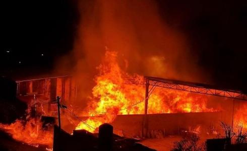 صورة من مكان الحريق