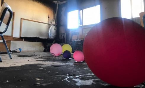 حرق بستان وروضة أطفال في أم بطين