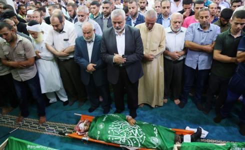 خلال تشييع شهداء كتائب القسام في غزة الخميس الماضي