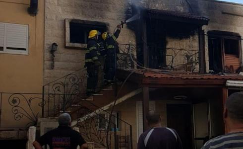 إصابة شخص أثر استنشاق دخان حريق في دير الأسد