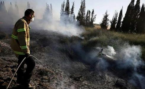 حريق في أحراش إسرائيلية بغلاف غزة بسبب طائرة ورقية