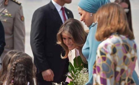 انتصار السيسي في استقبال ميلانيا ترامب