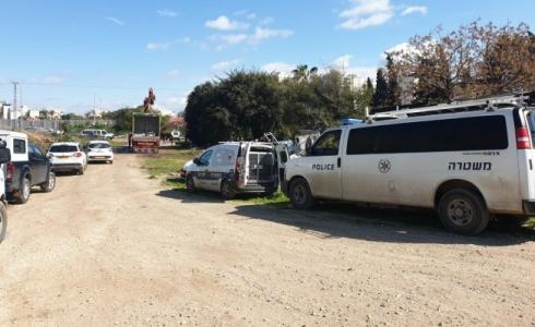 من مكان الهدم بالرملة، اليوم