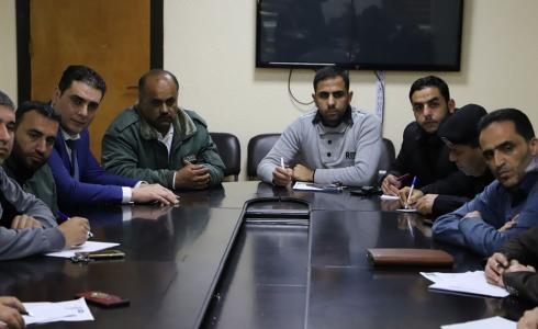 خلال اجتماع لجنة الطوارئ شمال غزة