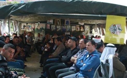 خيمة للتضامن مع الأسير المضرب عن الطعام حسن شوكة