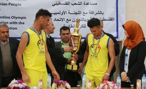 اتحاد بيت حانون الرياضي ينتزع كأس بطولة كرة الطائرة الشاطئية للشباب