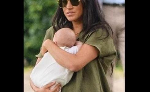 ميغان ماركل مع مولودها